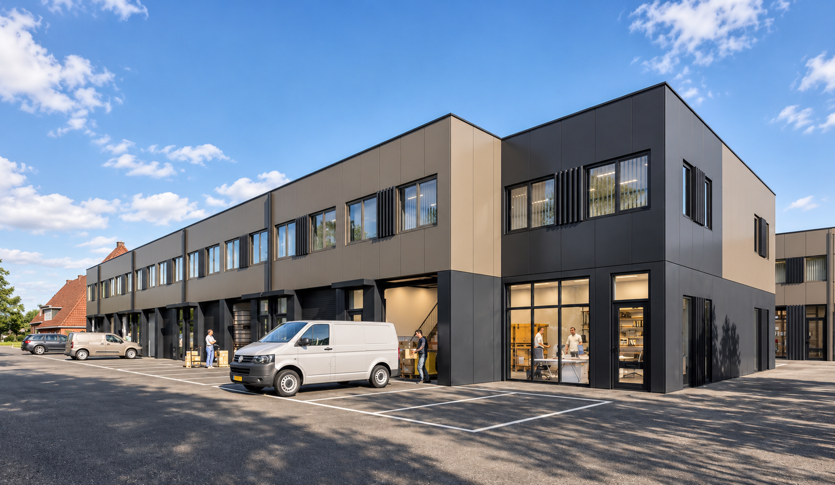 Bedrijfsunits aan de Helderseweg 50 in Alkmaar: eigen projectfoto van Eplus Elektro